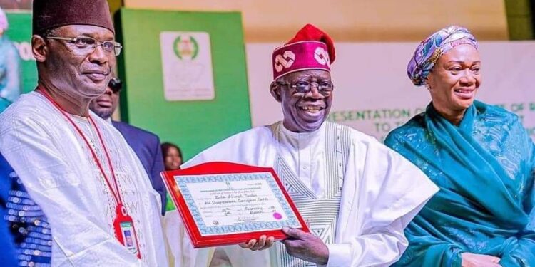 AS YOUR PRESIDENT, I NEED YOU, NIGERIA NEEDS YOU: TINUBU TELLS OPPONENTS AS HE COLLECTS CERTIFICATE OF RETURN