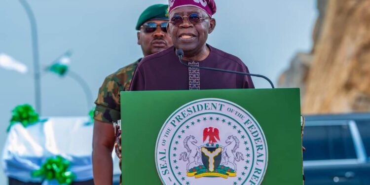 I DO NOT HAVE A PLOT IN GUZAPE, SAYS TINUBU AT INAUGURATION OF ABUJA ROAD PROJECT