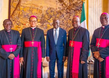 TINUBU, AT MEETING WITH CATHOLIC BISHOPS, SAYS: LET’S HARNESS OUR DIVERSITY FOR THE PROSPERITY OF THE NATION