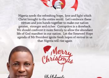 Olukoyede Charges Nigerians on Love, Light and hope at Christmas